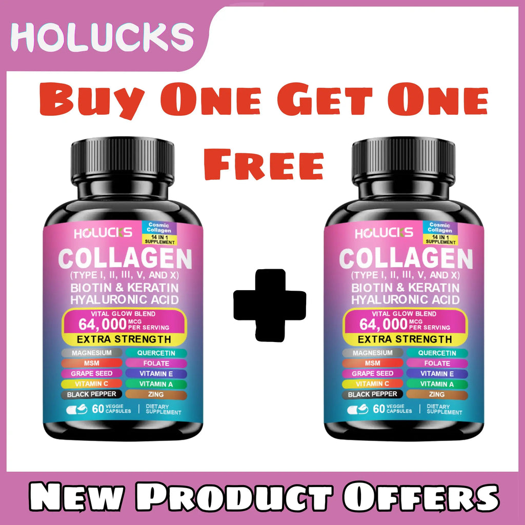 Collagen Capsules Biotin Keratin Booster Anti Aging Whitening Skin Nail，Flexible Hair and Strong Nails Nutritional Supplement Lootquake LLC