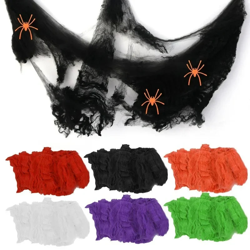Halloween Decoration Party Accessories Decorations for Events Scream Festa Spider Web Black Outdoor Props Haunted House Spider Lootquake LLC