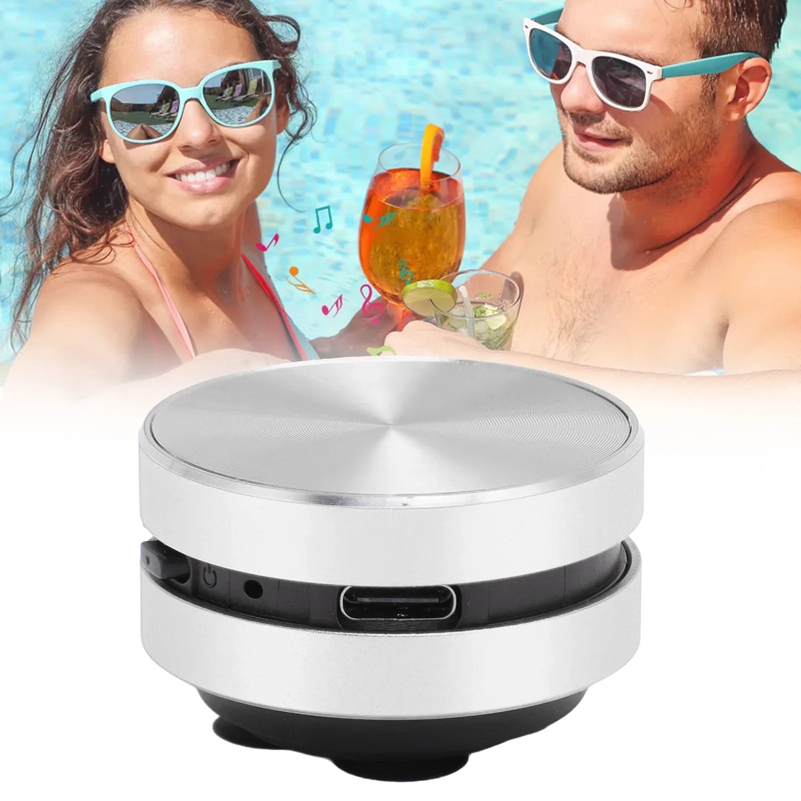 Bluetooth Bone Conduction Speaker Stereo Bass Portable Small Wireless Speaker with Suction Cup for Bathroom Outdoor Lootquake LLC