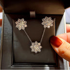 COSFIX Moissanite Necklace For Women 1 CT D Color VVS1 Excellent Cut Round Diamond Sunflower Pendant Necklace 925 Silver Jewelry Lootquake LLC
