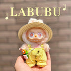 Labubu Doll Clothes Big Into Energy Clothing Replacement Summer Overalls with Straw Hat and Belt Set for Ropa Labubu Lootquake LLC
