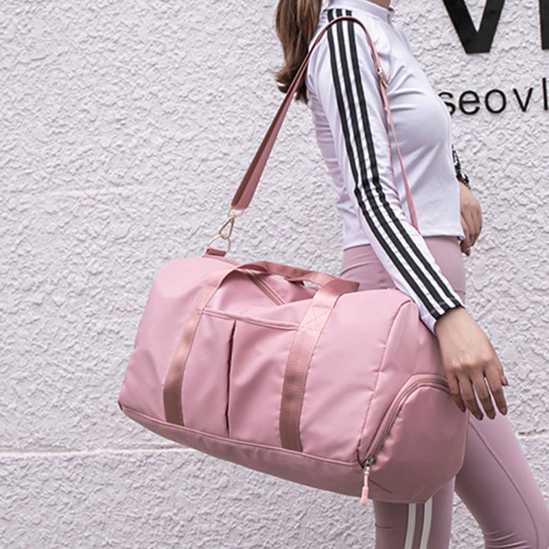 Stride Chic: Women's Gym Bag w/Shoe Spot THRIXINE