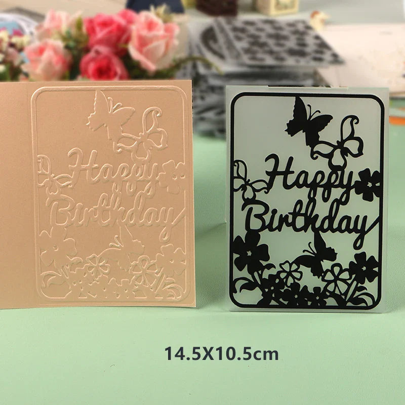 DUOFEN Crafts plastic embossing folder collection 2 paper embossing flower mold Christmas Birthday Easter day wedding Lootquake LLC