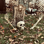 2025 Halloween Decoration Scary Skull Skeleton Hand Bone Realistic Skull Pile Yard Lawn Pile Garden Cemetery Home Decor Lootquake LLC