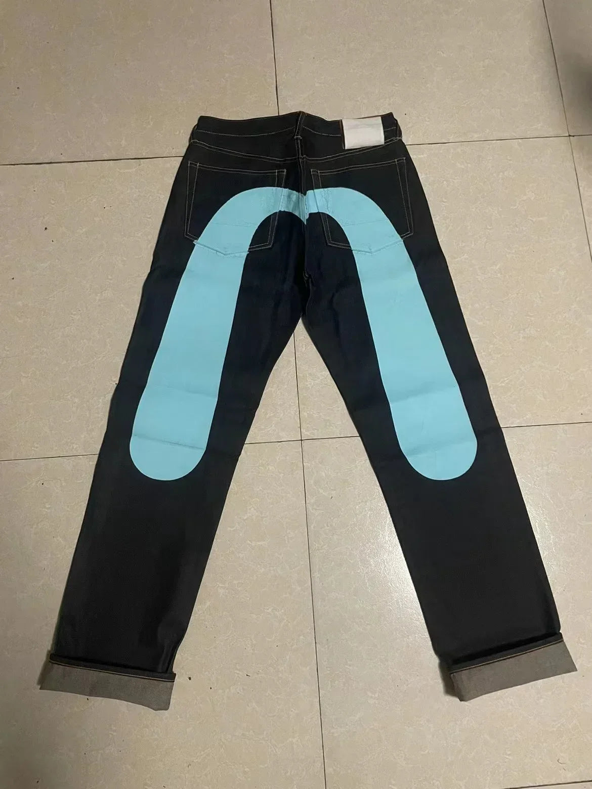 Jeans Women Gothic Y2K Retro Streetwear Black Cargo Punk Vintage Kpop Print Wide Leg Denim Panrts Female Autumn Trousers Pants