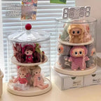 Labubu Rotating Display Box, Transparent Acrylic, Plush Doll Hand-Made Dust-Proof Labubu Pendant Storage Box. Lootquake LLC