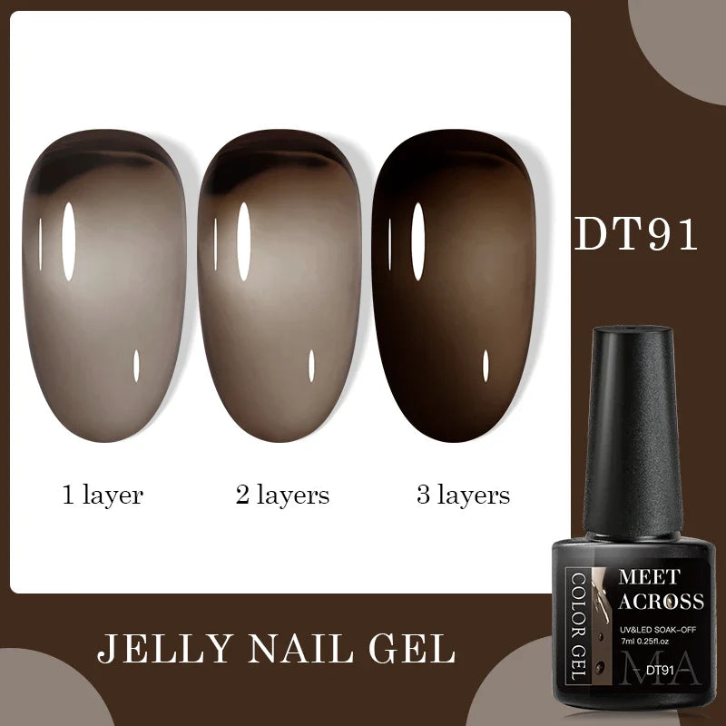 7ml Milky Jelly White Gel Nail Polish Natural Luster Long Lasting Nail Art All for Home DIY Manicure Soak Off UV LED Gel Vernis Lootquake LLC
