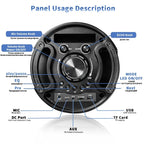 Wireless LargeSpeaker Portable Big PowerStereo soundbar SubwooferHeavy Bass Speakers Sound BoxMic FM Radio Bluetooth-compatible Lootquake LLC