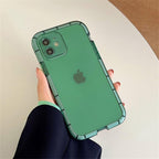 Luminous Shockproof Bumper Phone Case For iPhone 11 14 Pro Max 12 11 13 Pro Max X XR XS Max Transparent Back Cover  Full Bumper Case Strong Classic Phone Case Stevvex
