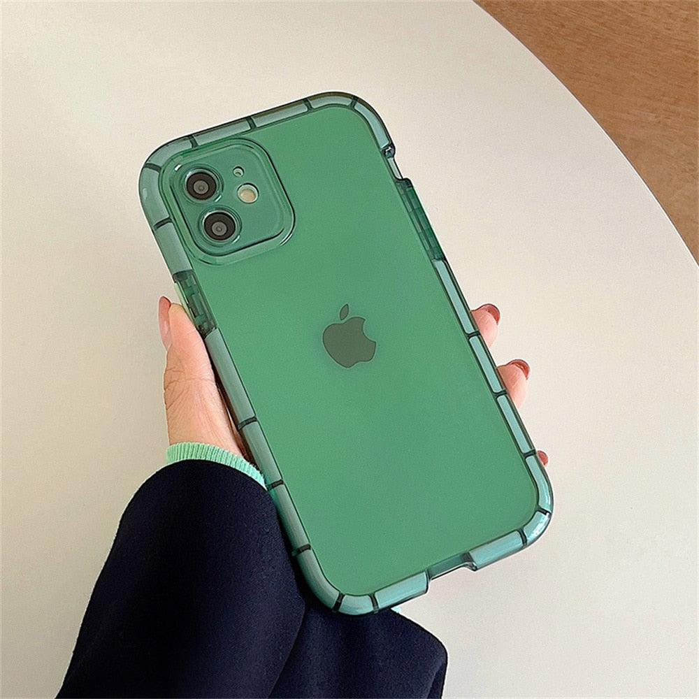 Luminous Shockproof Bumper Phone Case For iPhone 11 14 Pro Max 12 11 13 Pro Max X XR XS Max Transparent Back Cover  Full Bumper Case Strong Classic Phone Case Stevvex