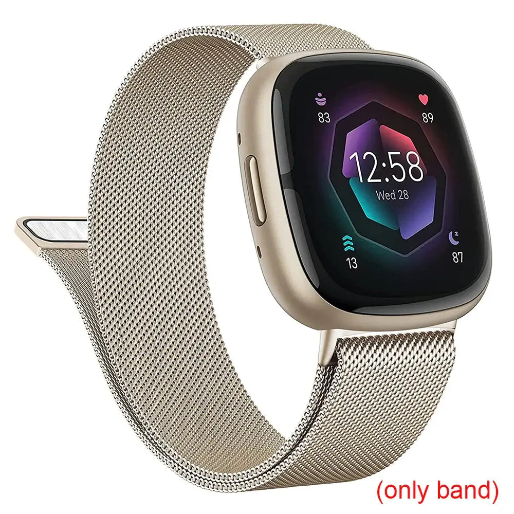 Fitbit Versa & Sense Magnetic Steel Band - Elegant Design - SJB-DIAMOND ELITES