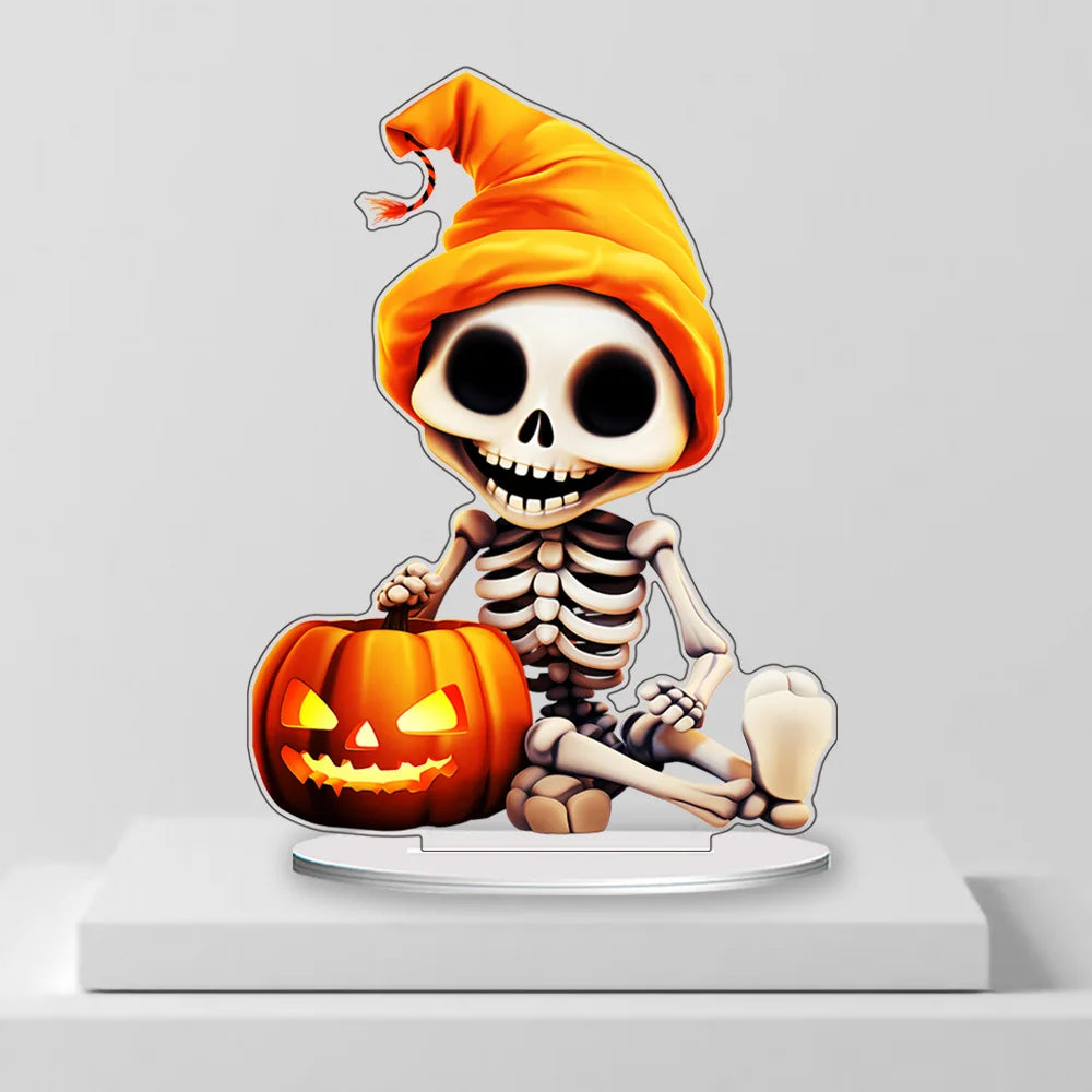 2D Acrylic Spooky Ghost & Pumpkin Hanging Decor | Halloween Swaying Ornaments for Window, Porch, Party Home Decoration Gift Set Lootquake LLC