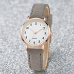 Fashion Women Watches Casual Arabic Dial Ladies Leather Band Quartz Watch Reloj Mujer Girls Clock Gift
