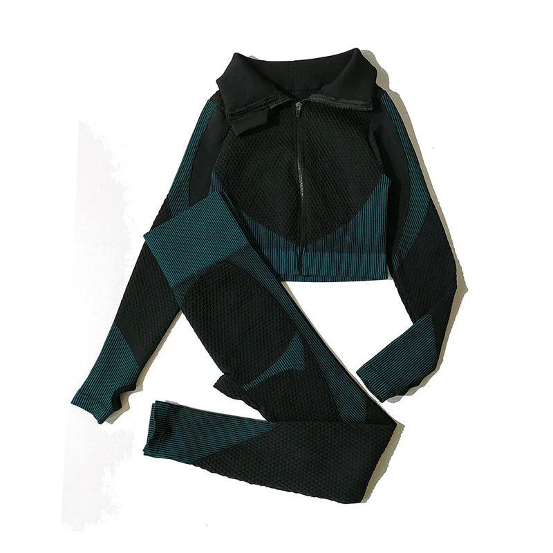 FlexFit Seamless Yoga Set: Comfy, Stylish, Versatile THRIXINE