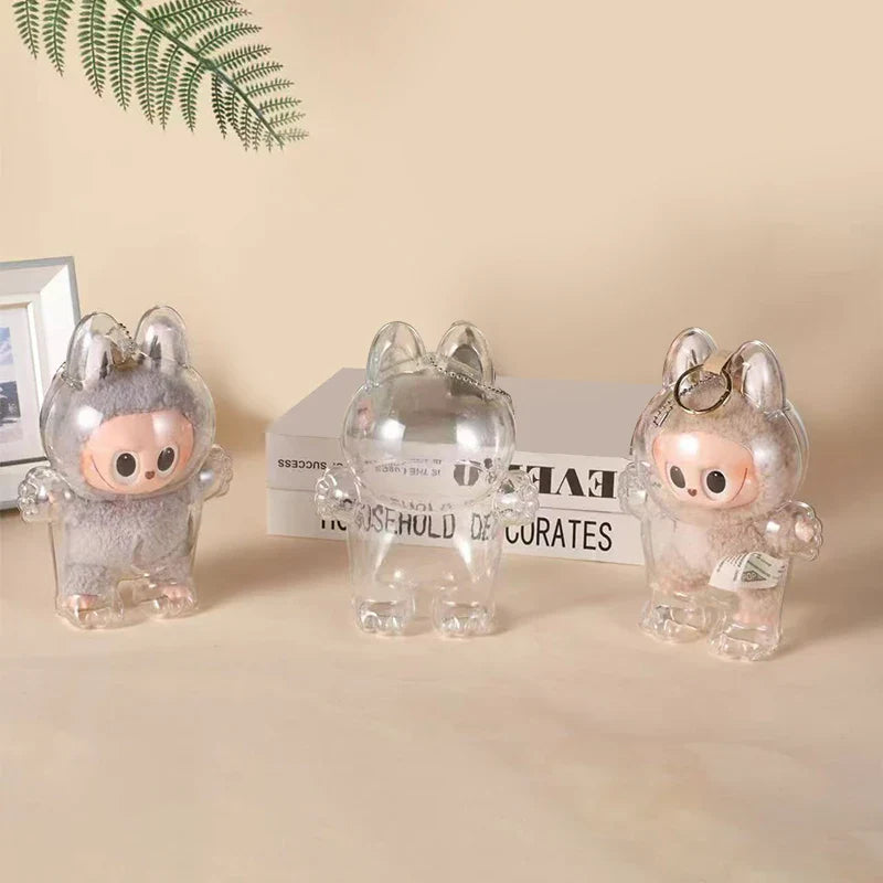 LABUBU Have A Seat Transparent Case Labubu Plastic Case Backpack Charms Lootquake LLC