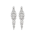 Trend Crystal Drop Earrings – Elegant Long Dangle For Bridal | Femstylo