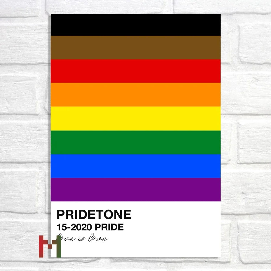 Abstract Pride Art Canvas Print Wall Decor LGBT Home Art Pi-Mart