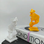 Sixiangjia Statue, Silence Is Golden Abstract Art Statue, 3D Printing Durable Plastic, Modern Plastic Home Sculpture, Simple Design High-Quality Ornaments, Home Office Desktop Decorations, Christmas Easter Halloween Creative Lootquake LLC