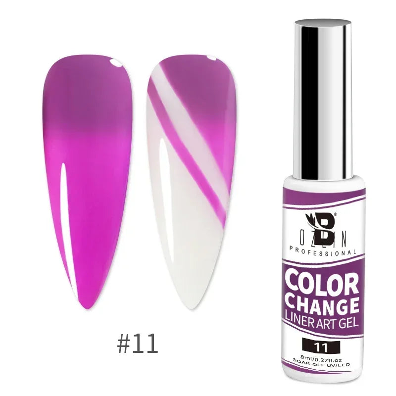 5ML Gold Silver Metallic Liner Paint Gel Polish Chrome Mirror Metal Effect Super Bright French UV LED Semi Permanent Nail Gel Lootquake LLC