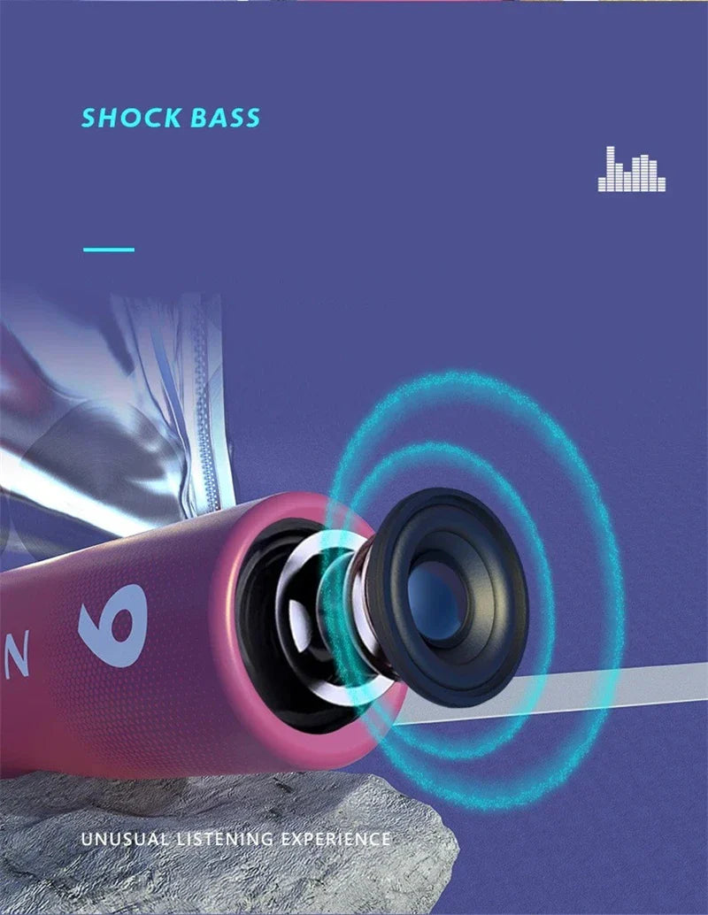 Portable Bluetooth 5.2 Speakers - True Wireless Subwoofer Outdoor Sound Box with Radio Support And 2000mA Power Bank Function Lootquake LLC