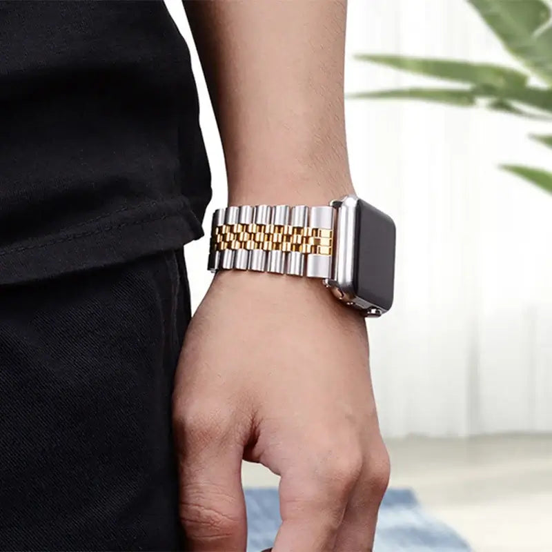 Apple Watch Stainless Steel Strap - Elegant Durable Design - SJB-DIAMOND ELITES