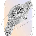 UTHAI L95 Women's Watch Light luxury Retro Barrel Shaped Digital Diamond inlaid Waterproof Ladies Fashion Quartz Clock Watches