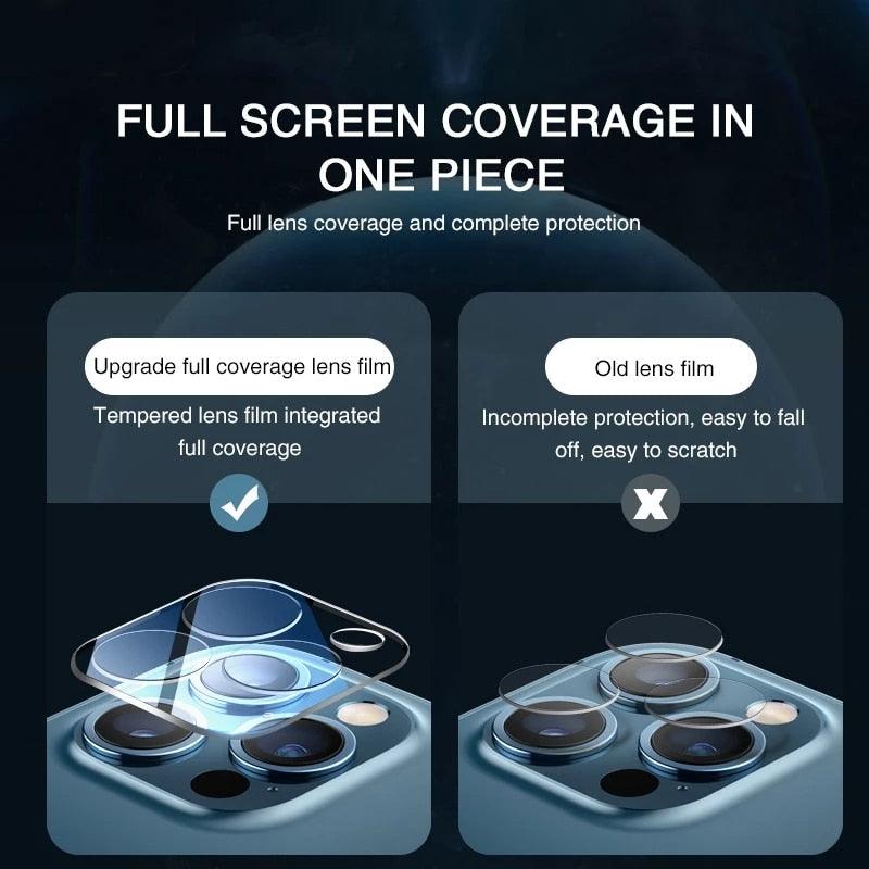 3D Camera Glass Protectors for iPhone 13 14 Pro Max 12 Mini XR HD Back Lens Protective Glass Film on iPhone 11 12 PRO MAX X XS Stevvex