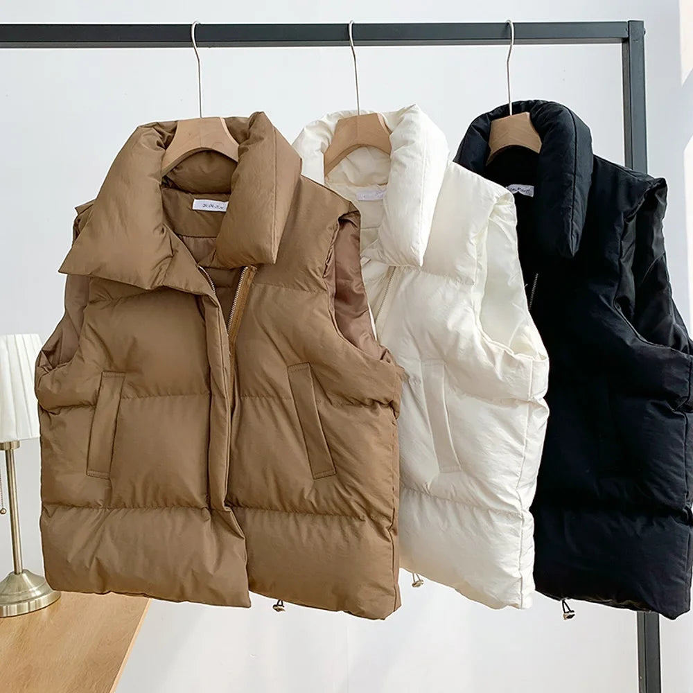 Chic Women's Quilted Winter Vest - Cozy & Stylish