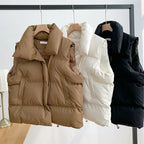 Chic Women's Quilted Winter Vest - Cozy & Stylish