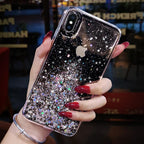 Glitter Luxury Soft Phone Case For iPhone 13 mini 12 Pro 11 ProMax For iPhone XR XS Max X 8 7 6s 6 Plus Back Cover Case Fashion Glitter Silicone Clear Shiny Sparkly Soft Flexible Shock-Absorbing Slim Protective Case Stevvex