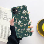 Fashion Flower Phone Case For Iphone 7 8 Plus  Iphone Xr X Xs Silicone Ultra Thin Shockproof Mobile Phone Case With Fashion Pattern Cover Stylish Beautiful Flower Pattern Colored iphone Case Stevvex
