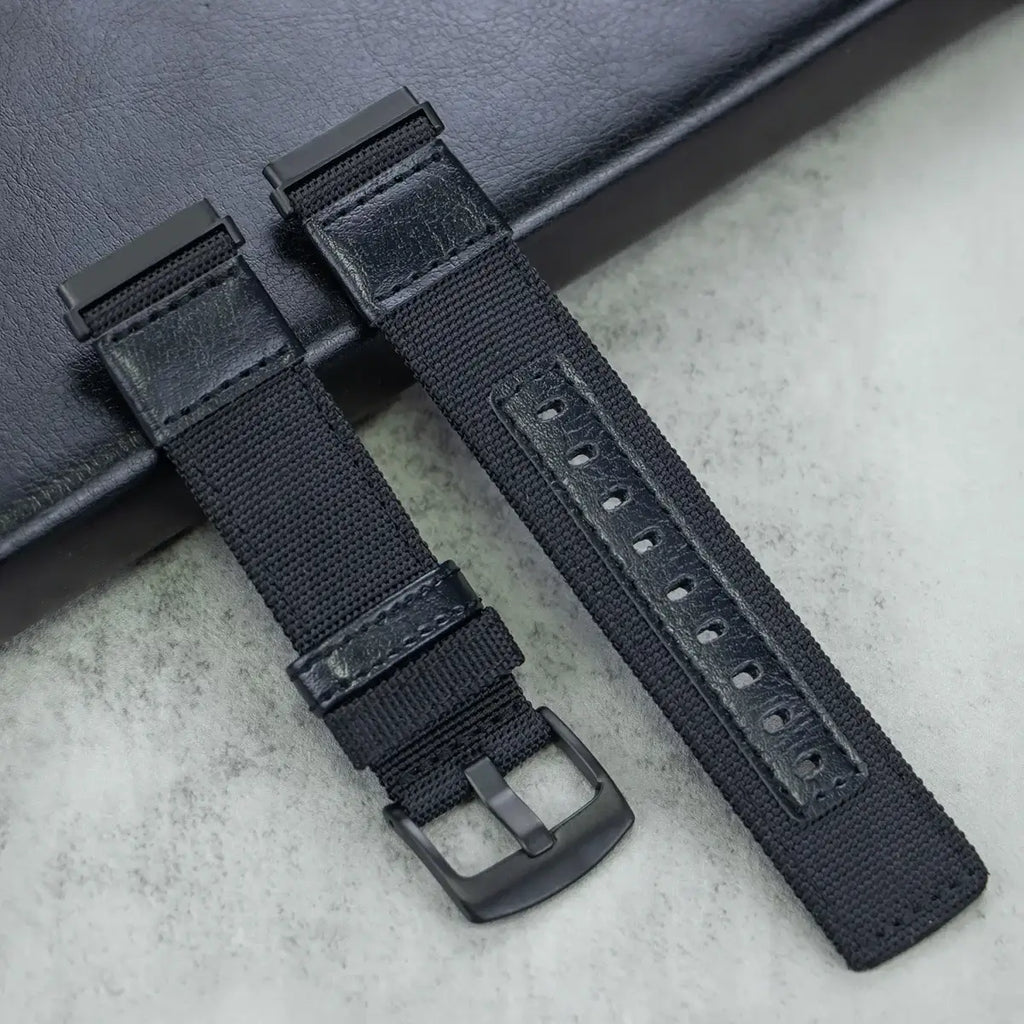 Fitbit Versa & Sense Nylon Leather Band - Versatile Style - SJB-DIAMOND ELITES