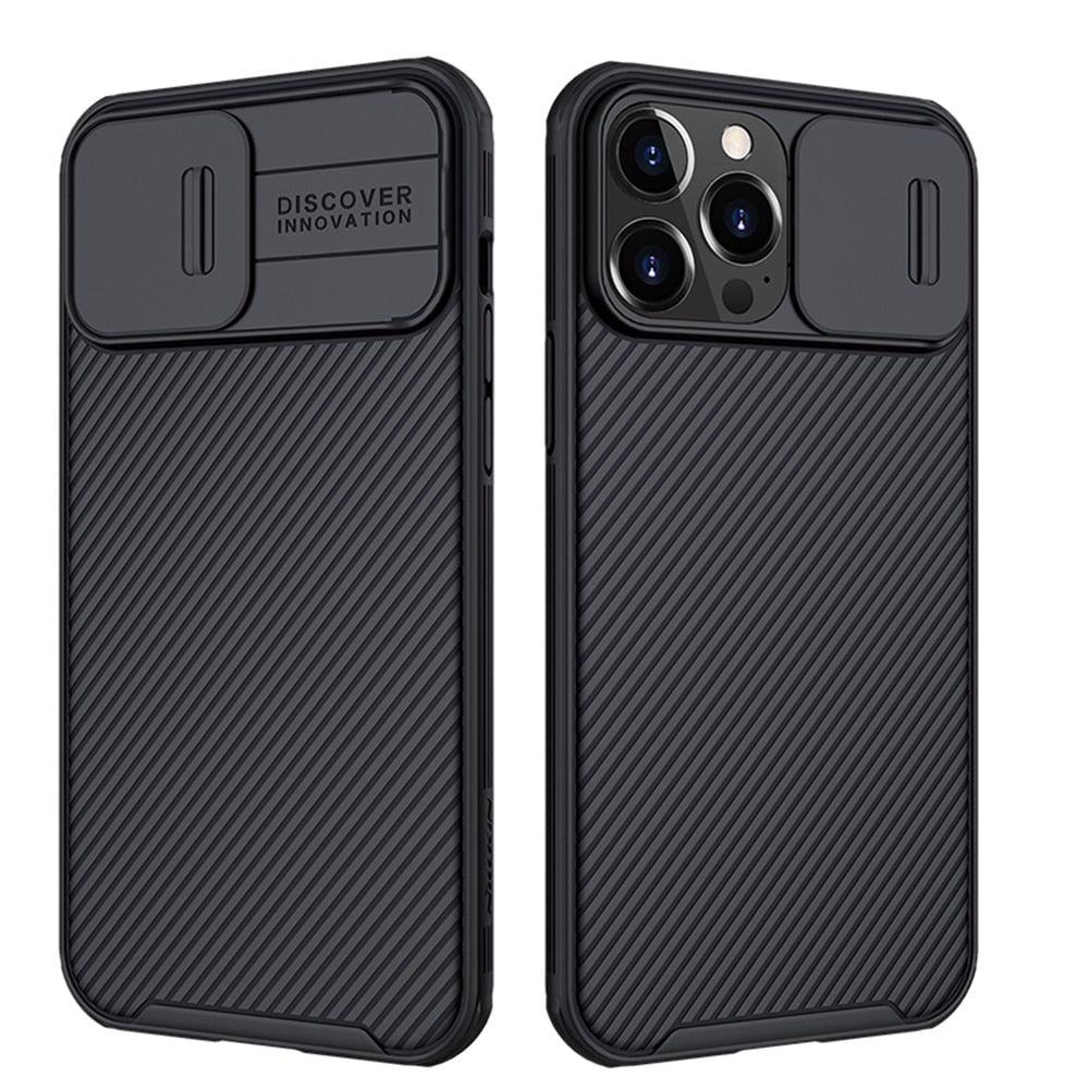 Unique Camera Protection Case for iPhone 14 Pro Max / for iPhone 13 Pro with Slide Camera Cover Protector Hard Cover 12 mini Slim Fit Thin Protective Shockproof Cover with Slide Camera Cover Stevvex