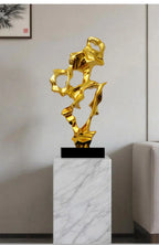 Abstract Art Sculpture Electroplating Transparent Resin Craft Model Modern Home Decor LivingRoom Office Desktop Statue Ornaments Lootquake LLC
