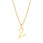 26 Initial Letters Heart Pendant Stainless Steel Necklace for Women Gold Color A-Z Alphabet Choker Chain Birthday Jewelry Gift