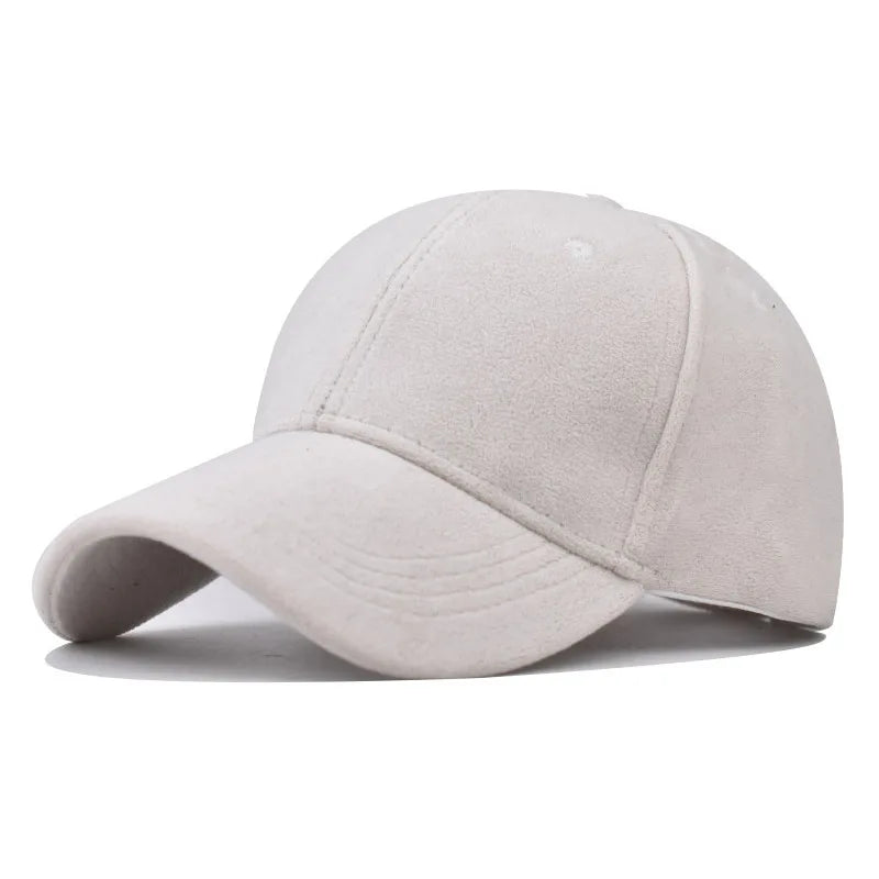 Solid Suede Retro Baseball Caps For Men Women Spring Autumn Street Snapback Hip Hop Hat Adjustable Faux Fur Sunscreen Visor Cap Lootquake LLC