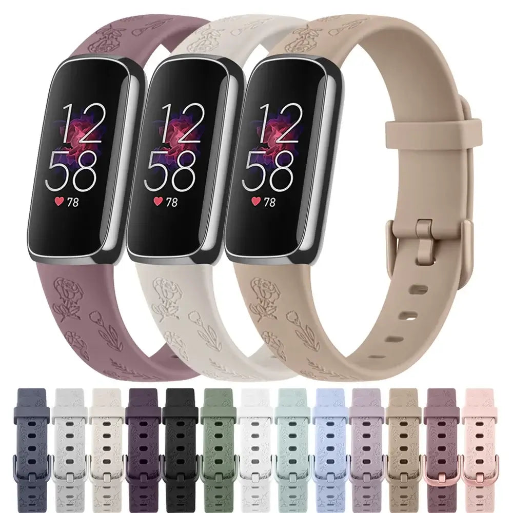 Fitbit Inspire 3 Silicone Band with Designs – Stylish Patterned Strap - SJB-DIAMOND ELITES
