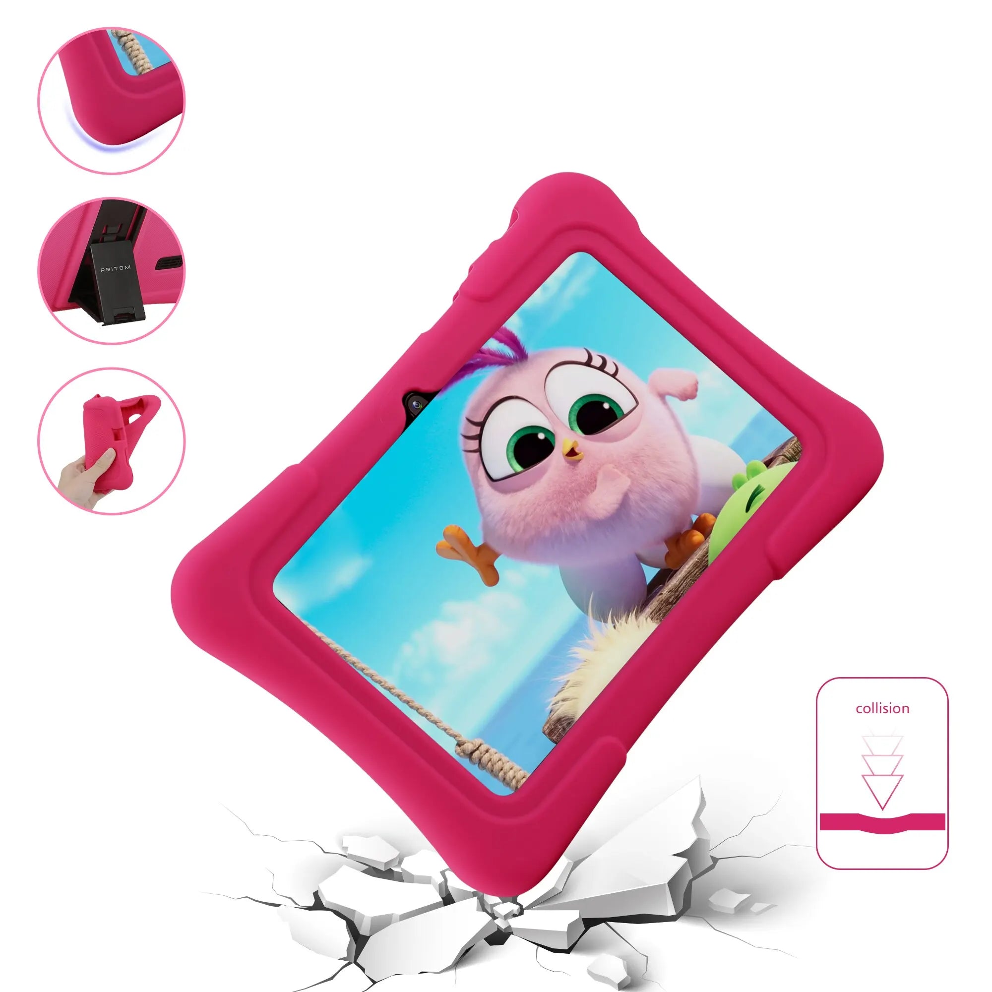 PRITOM 7 Inch Kids Tablet Quad Core Android 10 32GB WiFi Bluetooth Educational Software Installed Lootquake LLC