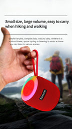Outdoor portable wireless Bluetooth speaker, subwoofer, car and home with colorful lights, atmospheric small mini speaker Lootquake LLC