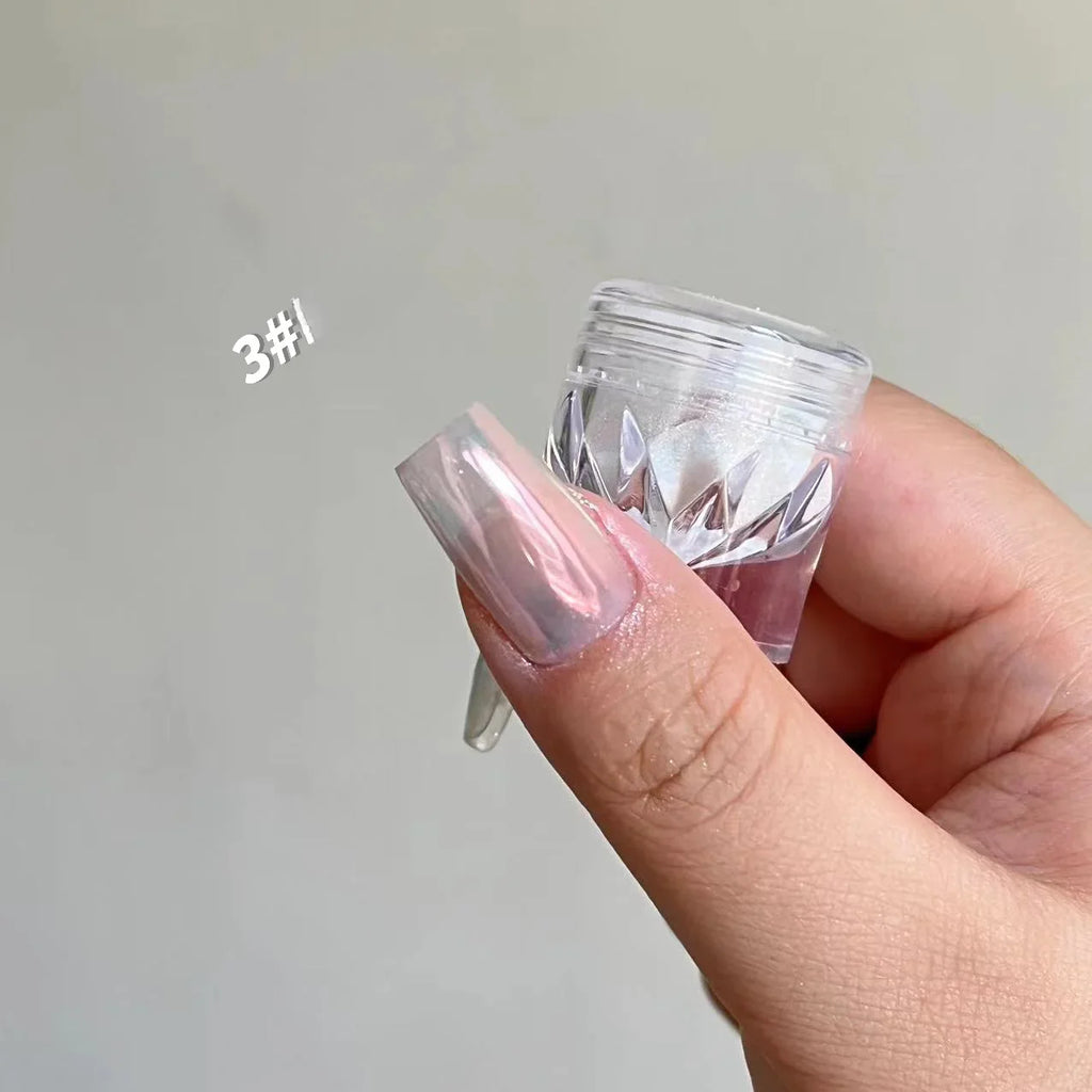 Moonlight Mirror Nails Powder Pearl White Nails Glitter Aurora Shining Pigment Chrome Dust Nail Art Supplies Decoration Lootquake LLC