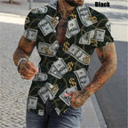 3D Print Dollar Pattern Shirts For Men Summer Short Sleeve Slim-Fit Button Up Casual Shirts Streetwear Mens Shirt Blouses Tops Lootquake LLC