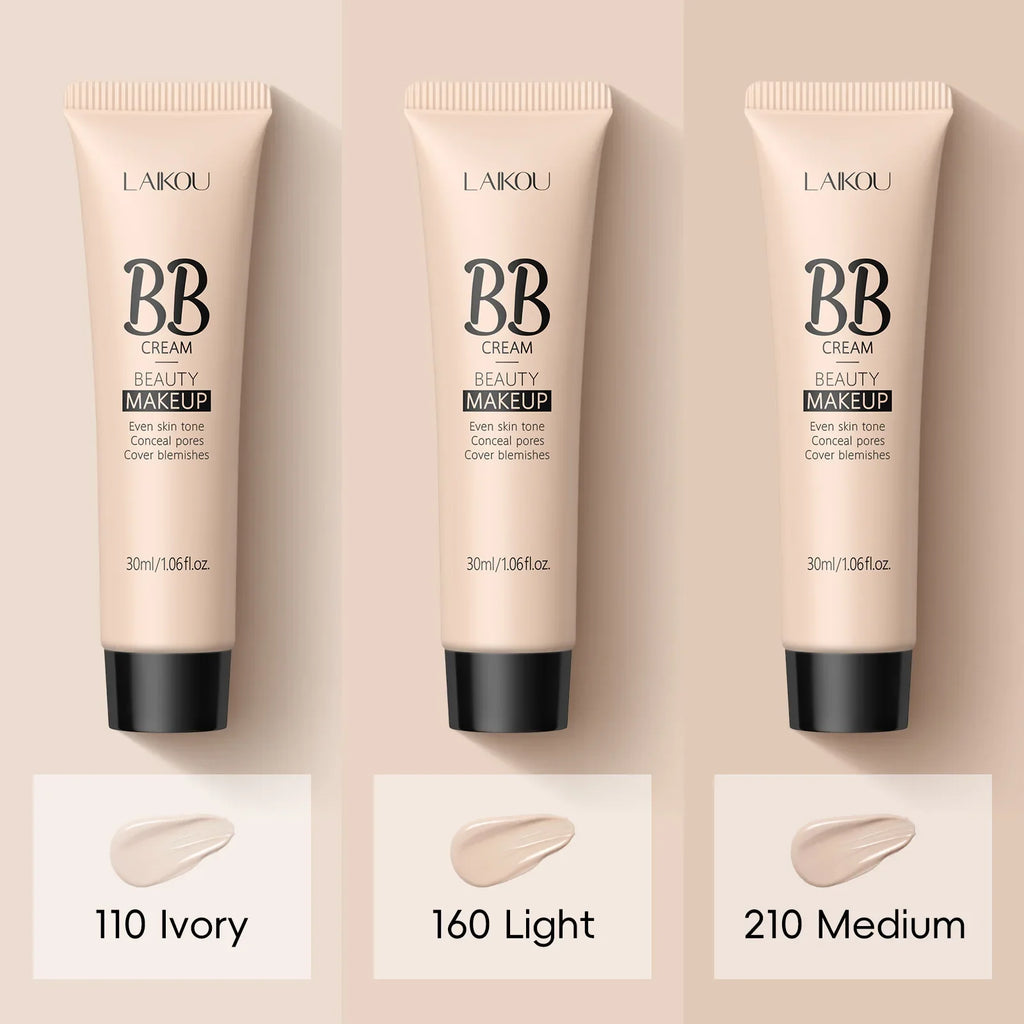 Natural Finish Foundation Cream 30ml Lightweight BB Cover Dark Circles Pores Oil Free Long Lasting Makeup Base Lootquake LLC
