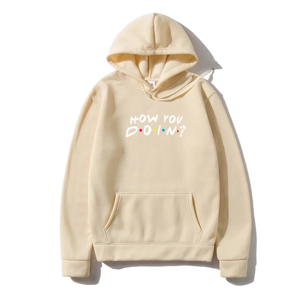 FRIENDS Printed Men Hoodies Sweatshirts Casual How You Doin Hoodie Sweatshirt Fashion hip hop Streetwear Hot Clothes Plus size Pi-Mart