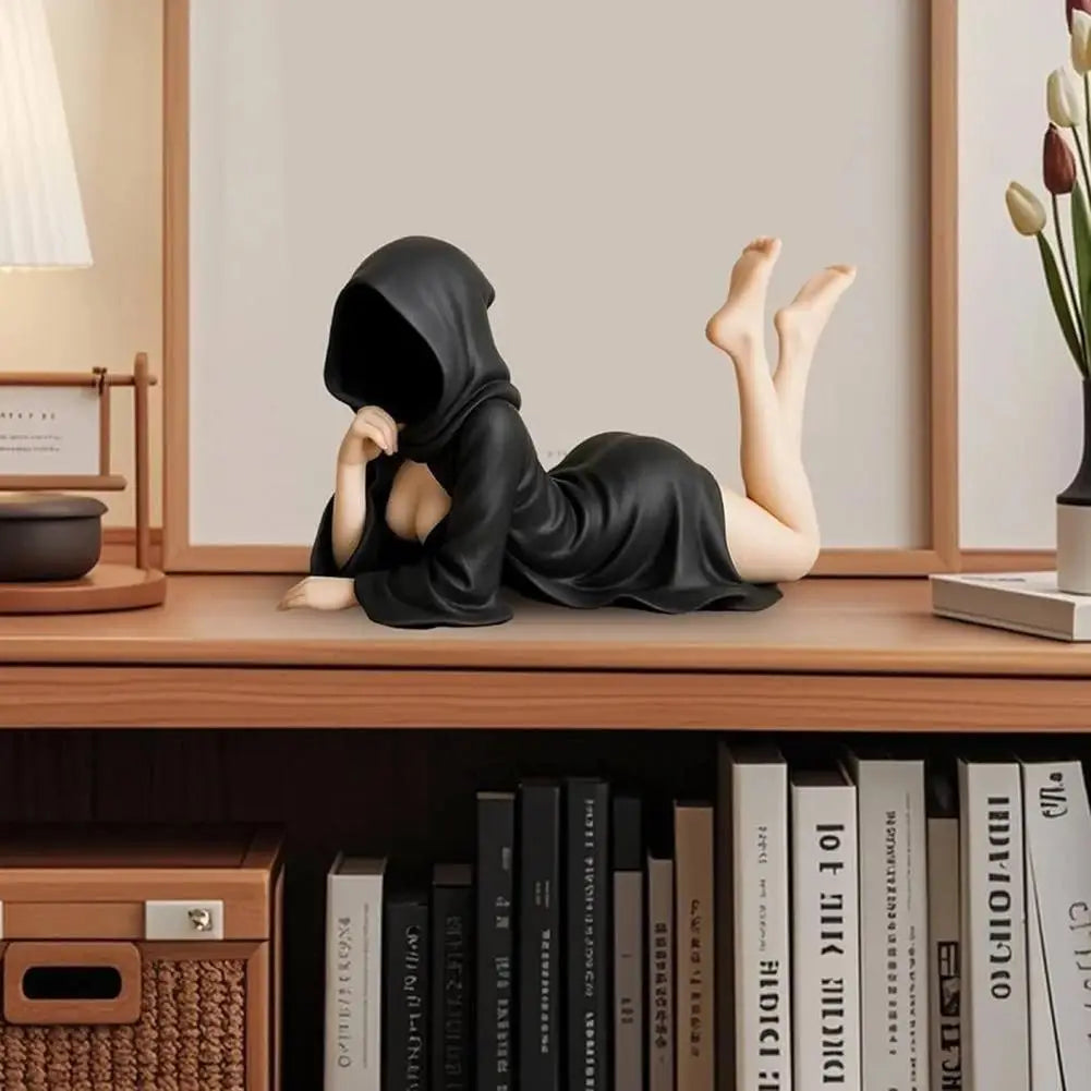 Mysterious Statue Gothic Resin Ornaments Mysterious Statue Home Desktop Sculpture Halloween Decoration Lootquake LLC
