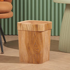 Square Wood Grain Garbage Bin Household Plastic Uncovered Office Bathroom Livingroom Kitchen 12L Dustbin Waste Basket Trash Can Lootquake LLC
