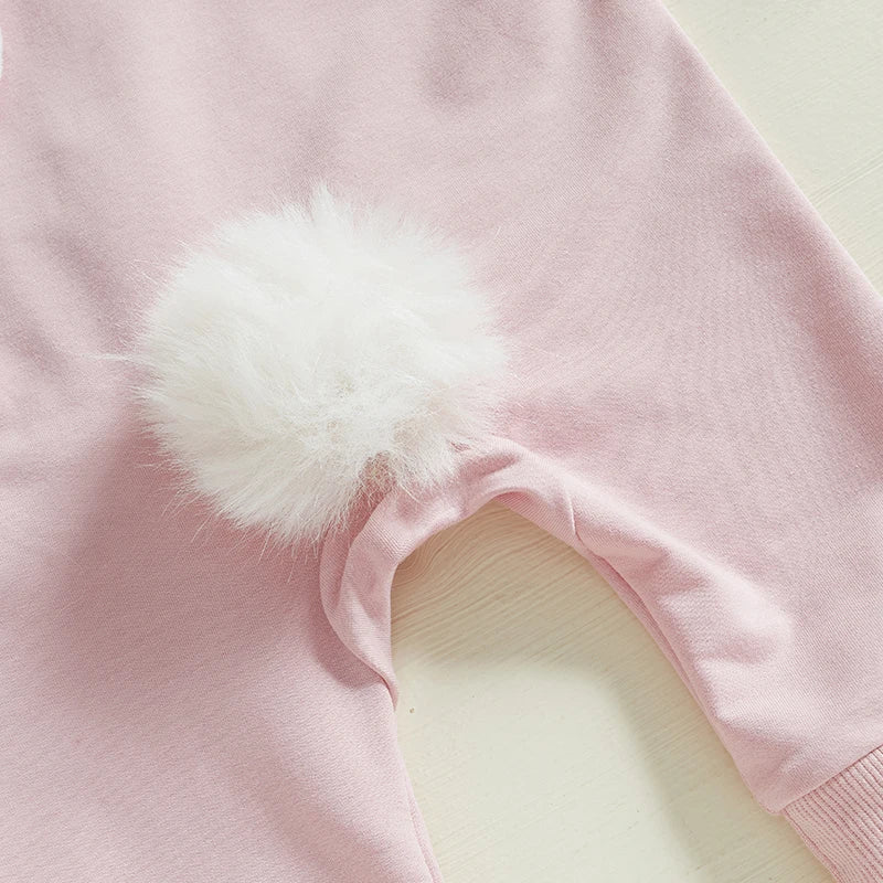 Adorable Infant Easter Romper with Hood Zipper Closure and Bunny Ears - Long Sleeve  for Spring Celebrations Lootquake LLC