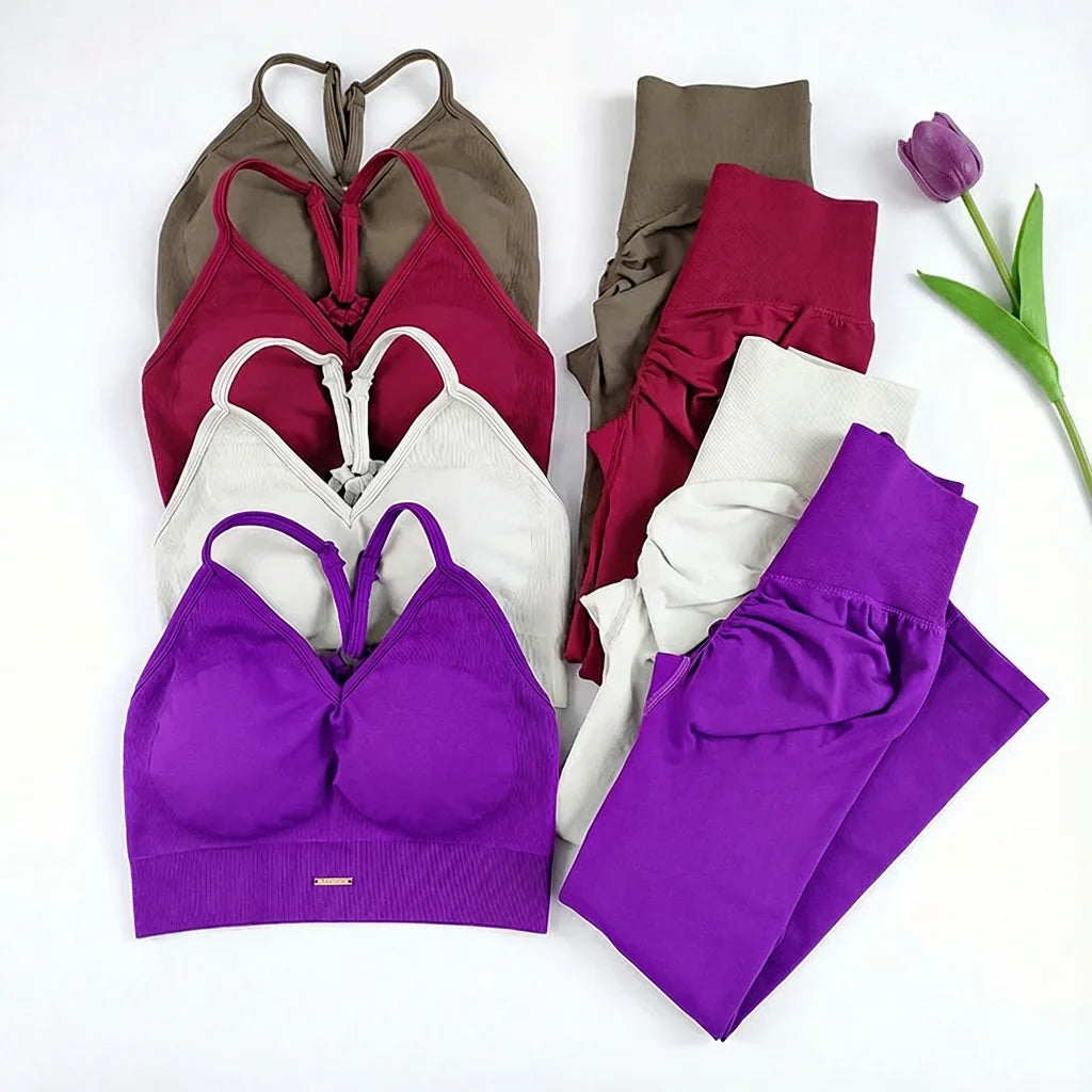 Women's Seamless High Waist Yoga Gym Set THRIXINE