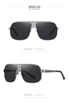 BARCUR Polarized Sunglasses for Men – Trendy UV400 Gradient Lens Oval Comfortable Frame Sports Driving Hiking Fishing Outdoor Fashion Eyewear with Durable Stainless Steel Frame – Casual Apparel Accessory Gift for Him Stevvex