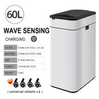 Smart Trash Can 20L 30 40 50 60 Liters Wastebasket Large Kitchen Garbage Cube Home Automatic Stainless Steel Garbage Bin Dustbin Lootquake LLC
