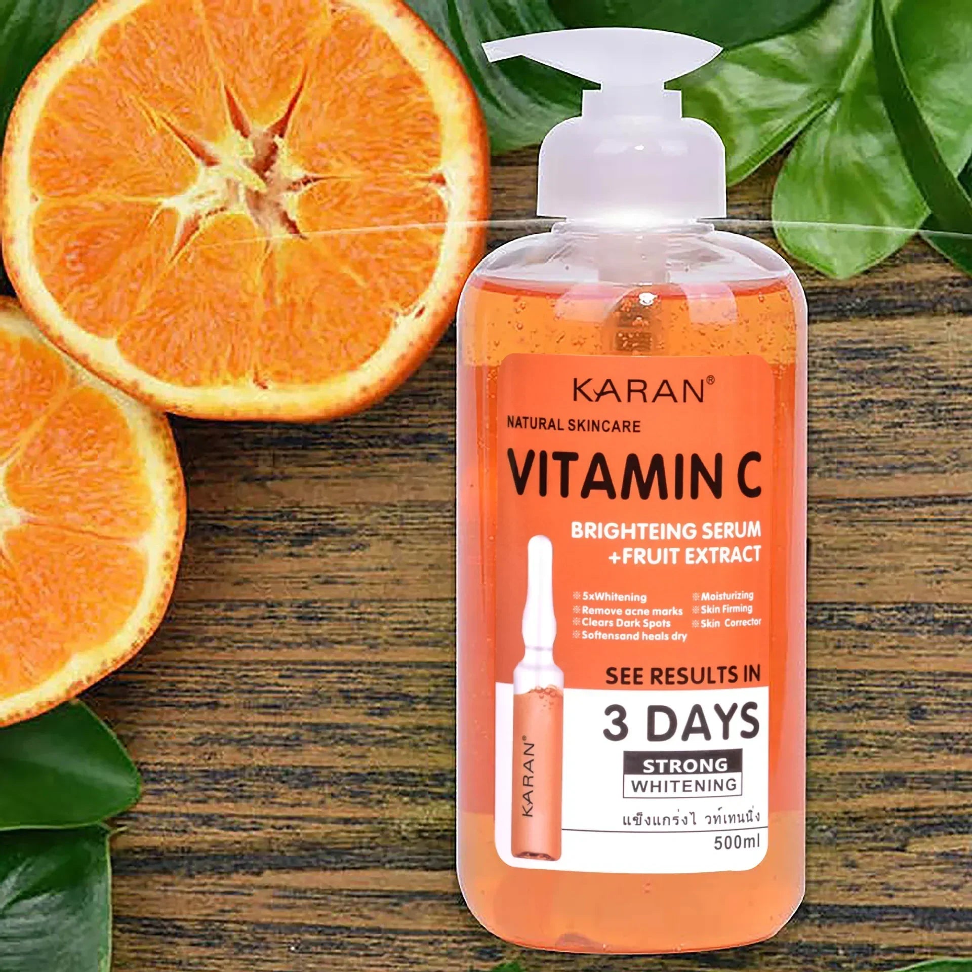 500ml Vitamin C&VE Face Serum VC Fruit Acid Brightening Repair Anti-aging Body Essence Alpha Hydroxy Acids (AHA) Essence Lootquake LLC